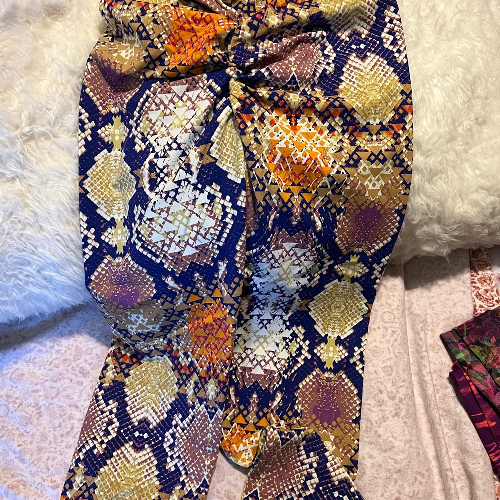 Colorful Geometric Patterned Pants